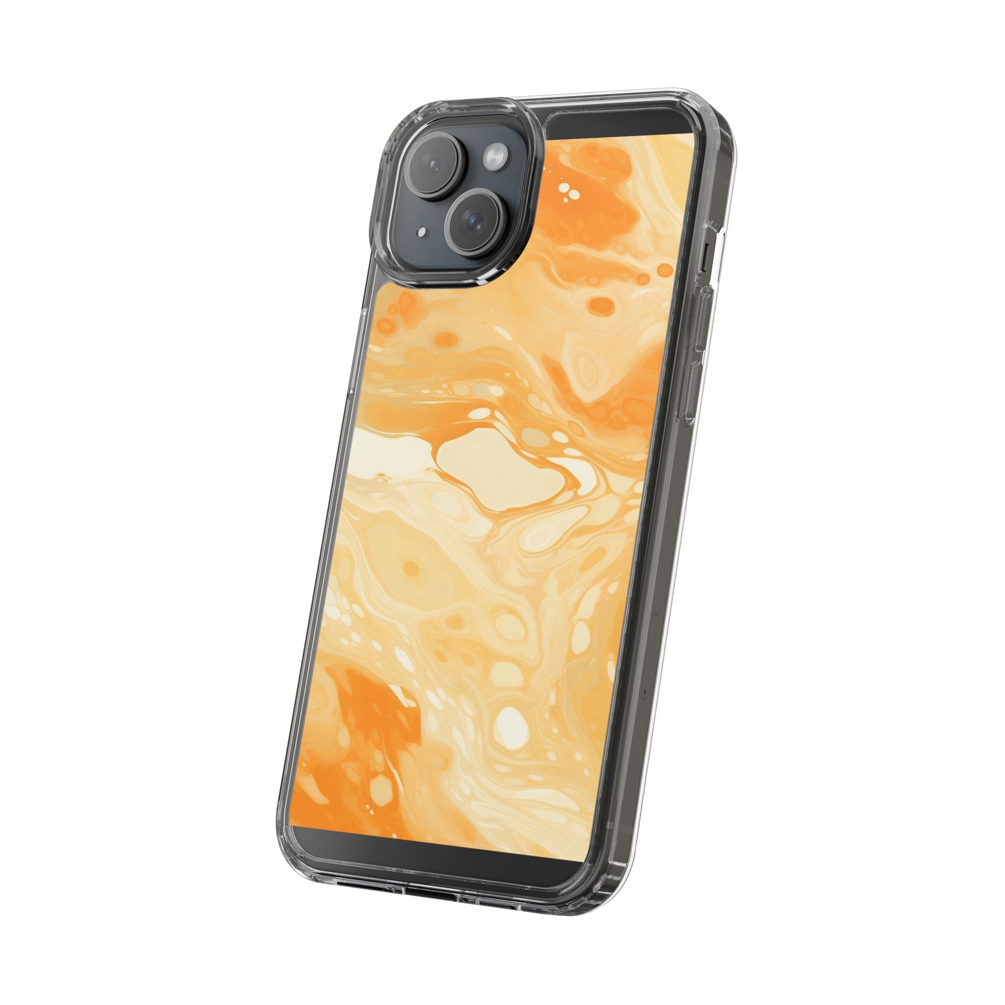 Orange Marble Clear Case, Artsulli - Art is Long, Life is Short, Phone Case, , , , , , ,