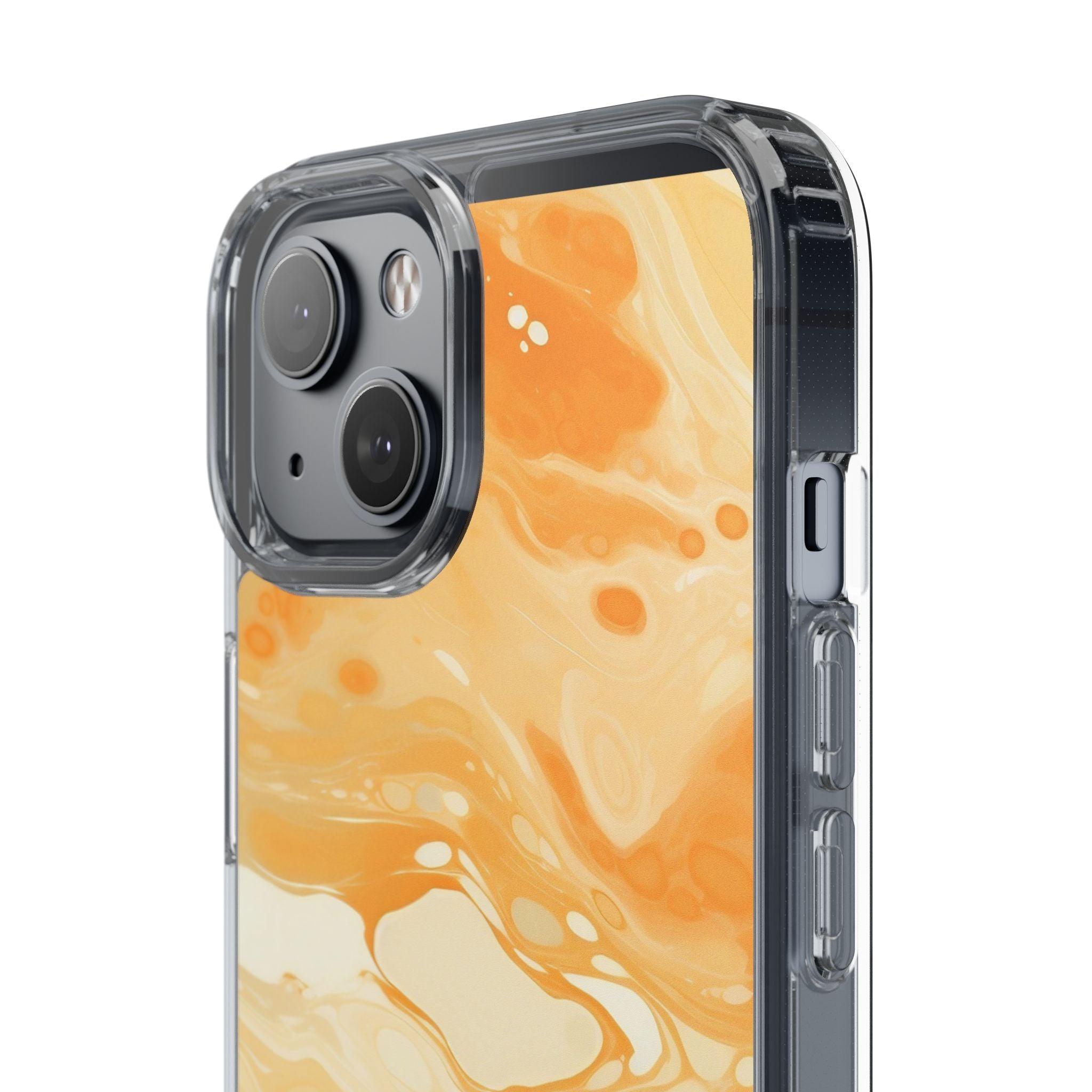 Orange Marble Clear Case, Artsulli - Art is Long, Life is Short, Phone Case, , , , , , ,
