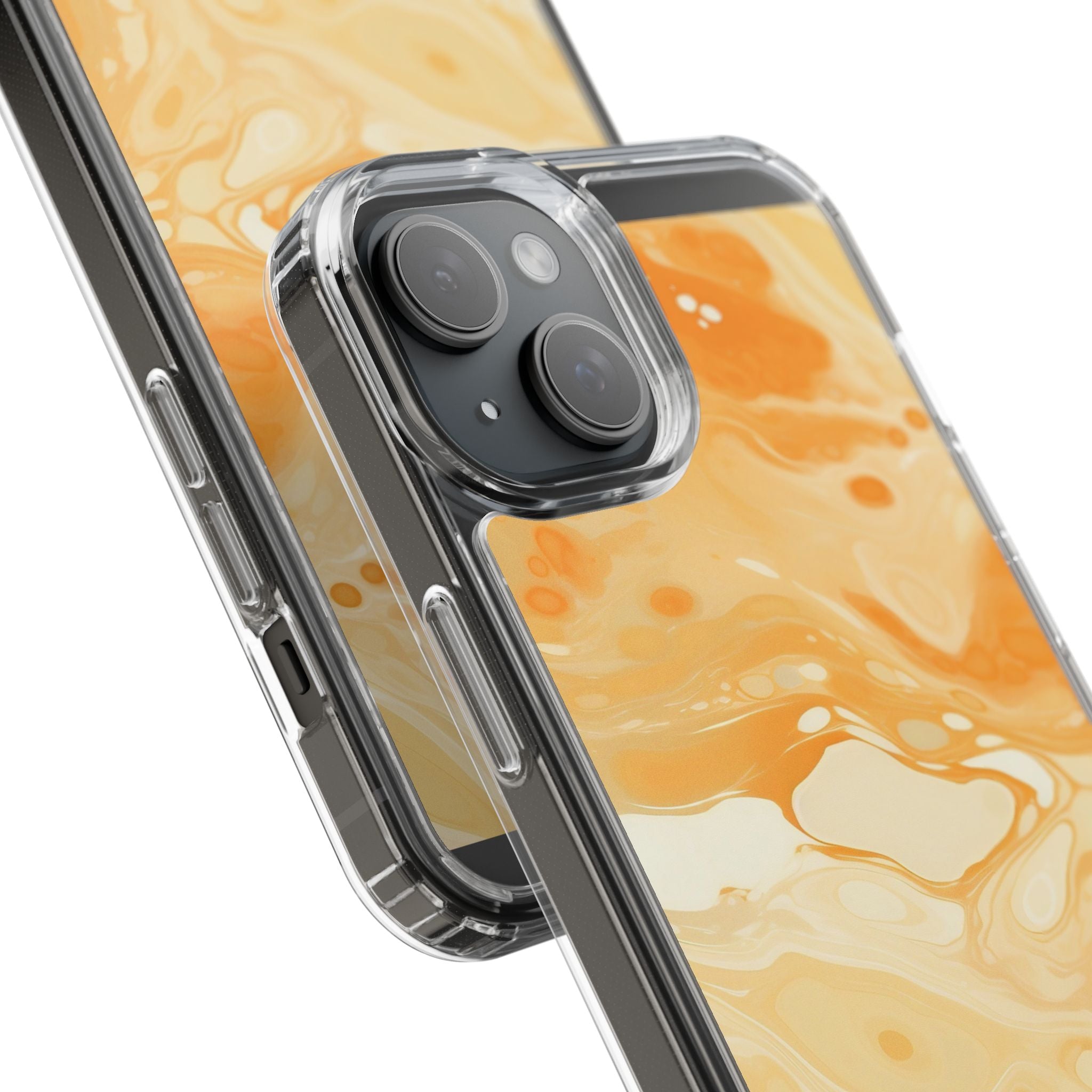 Orange Marble Clear Case, Artsulli - Art is Long, Life is Short, Phone Case, , , , , , ,