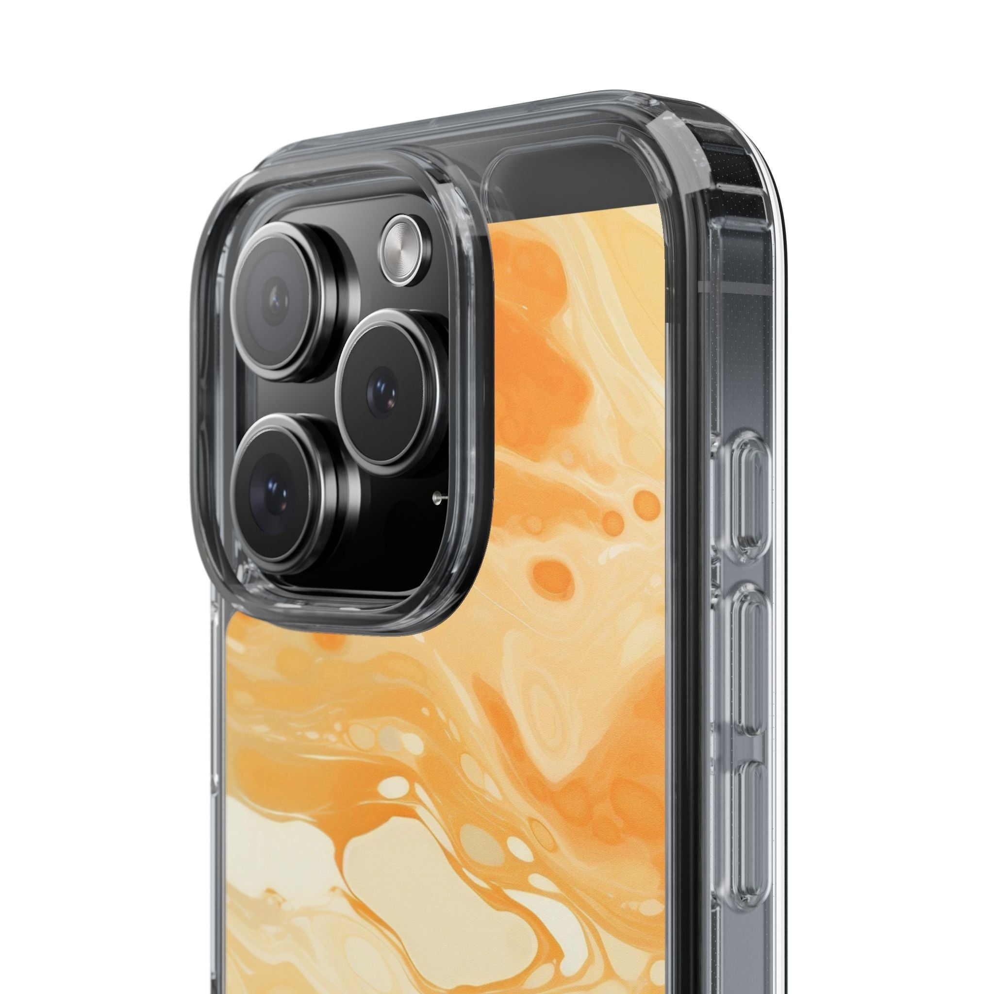 Orange Marble Clear Case, Artsulli - Art is Long, Life is Short, Phone Case, , , , , , ,
