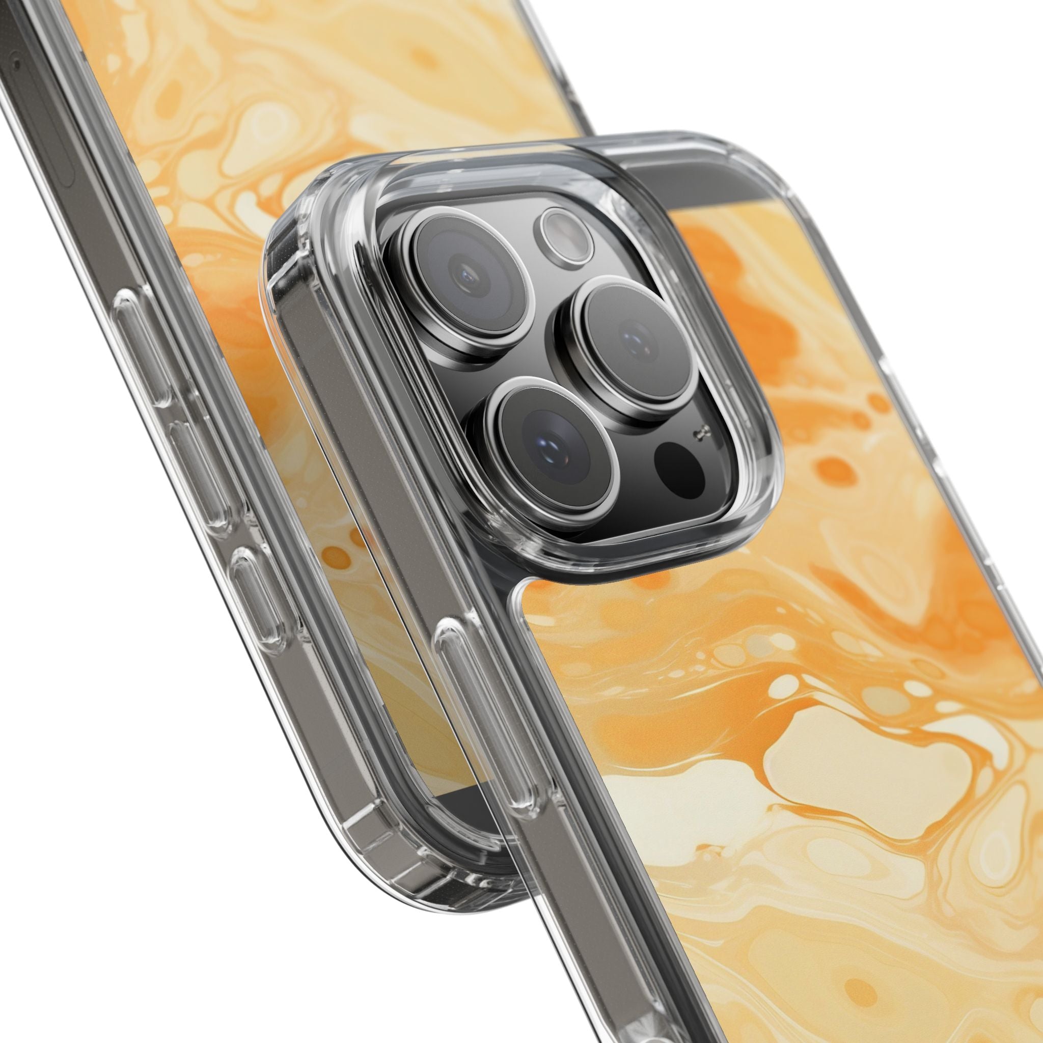 Orange Marble Clear Case, Artsulli - Art is Long, Life is Short, Phone Case, , , , , , ,
