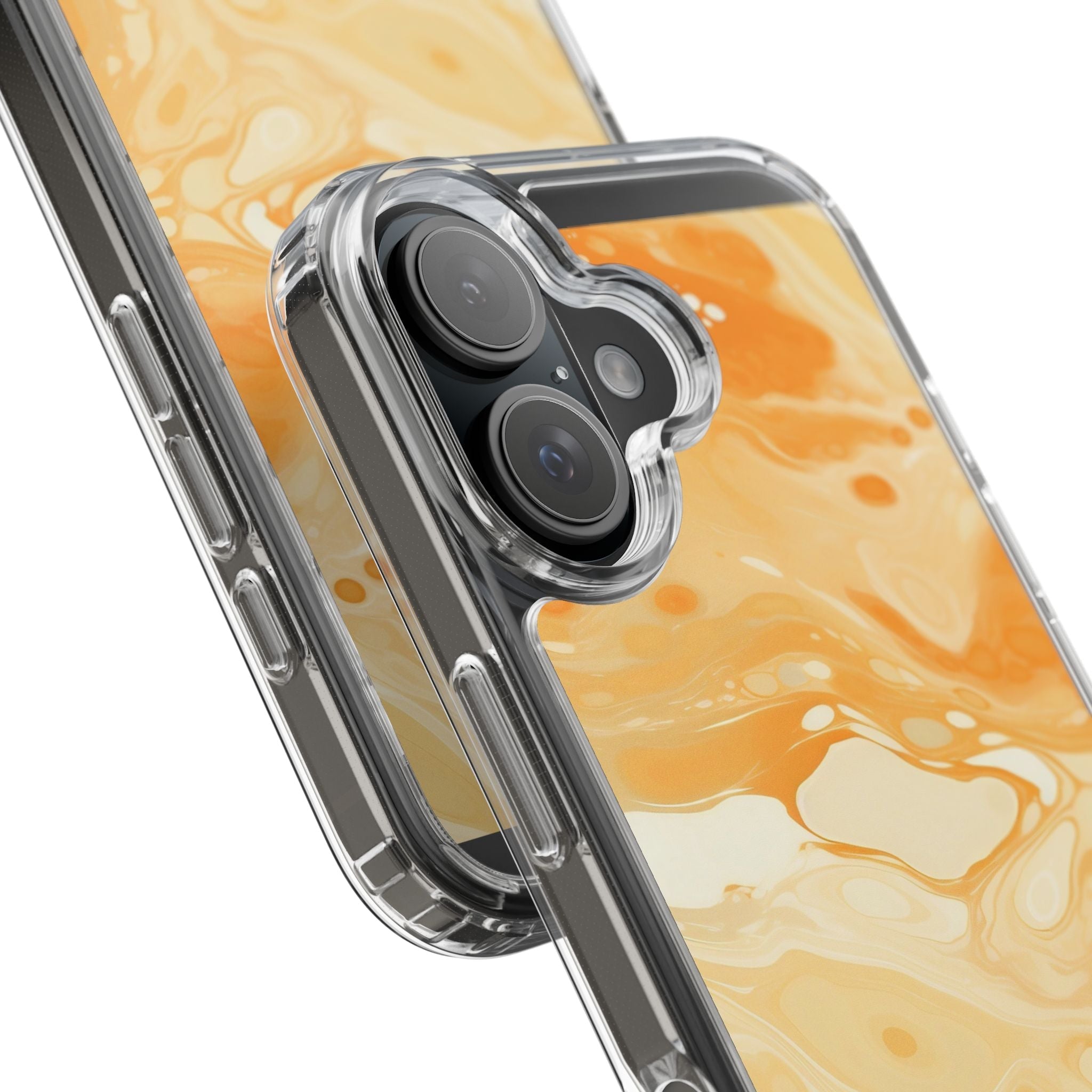 Orange Marble Clear Case, Artsulli - Art is Long, Life is Short, Phone Case, , , , , , ,