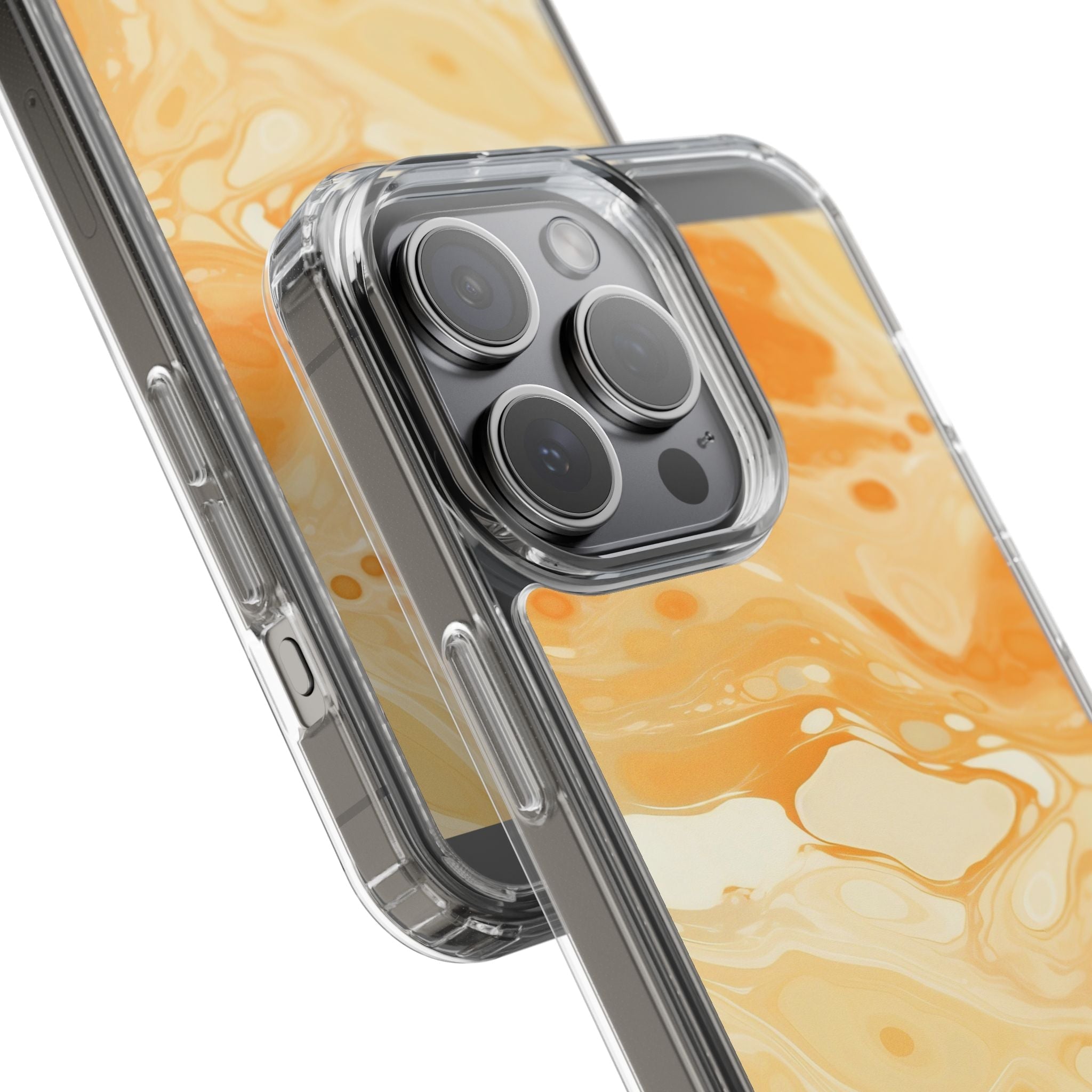 Orange Marble Clear Case, Artsulli - Art is Long, Life is Short, Phone Case, , , , , , ,
