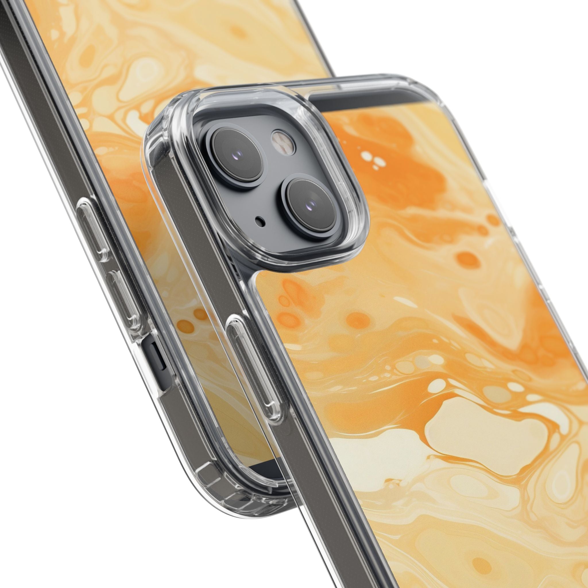 Orange Marble Clear Case, Artsulli - Art is Long, Life is Short, Phone Case, , , , , , ,