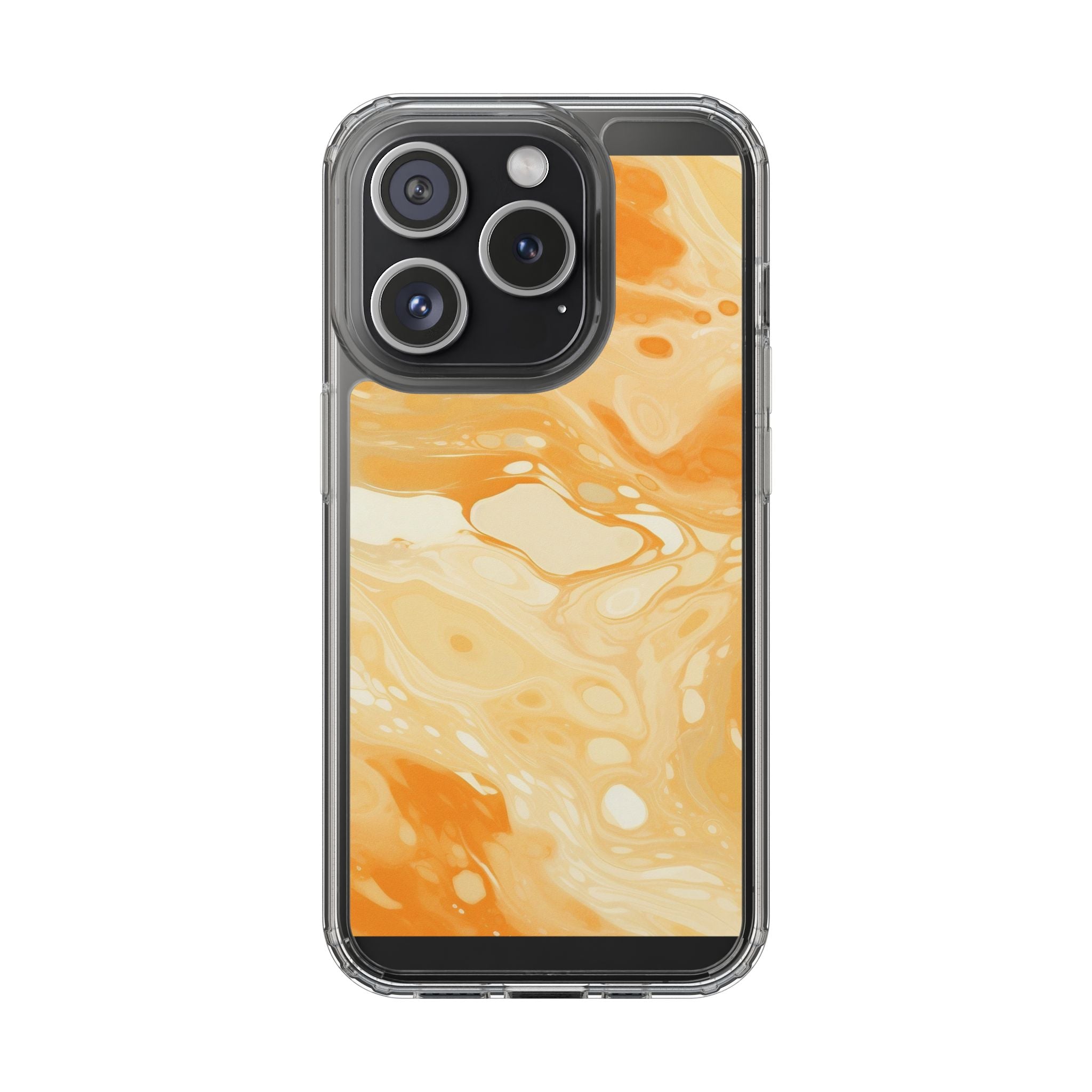 Orange Marble Clear Case, Artsulli - Art is Long, Life is Short, Phone Case, Size, iPhone 15 Pro, Surface, Without gift packaging, , , 99934597928100005013