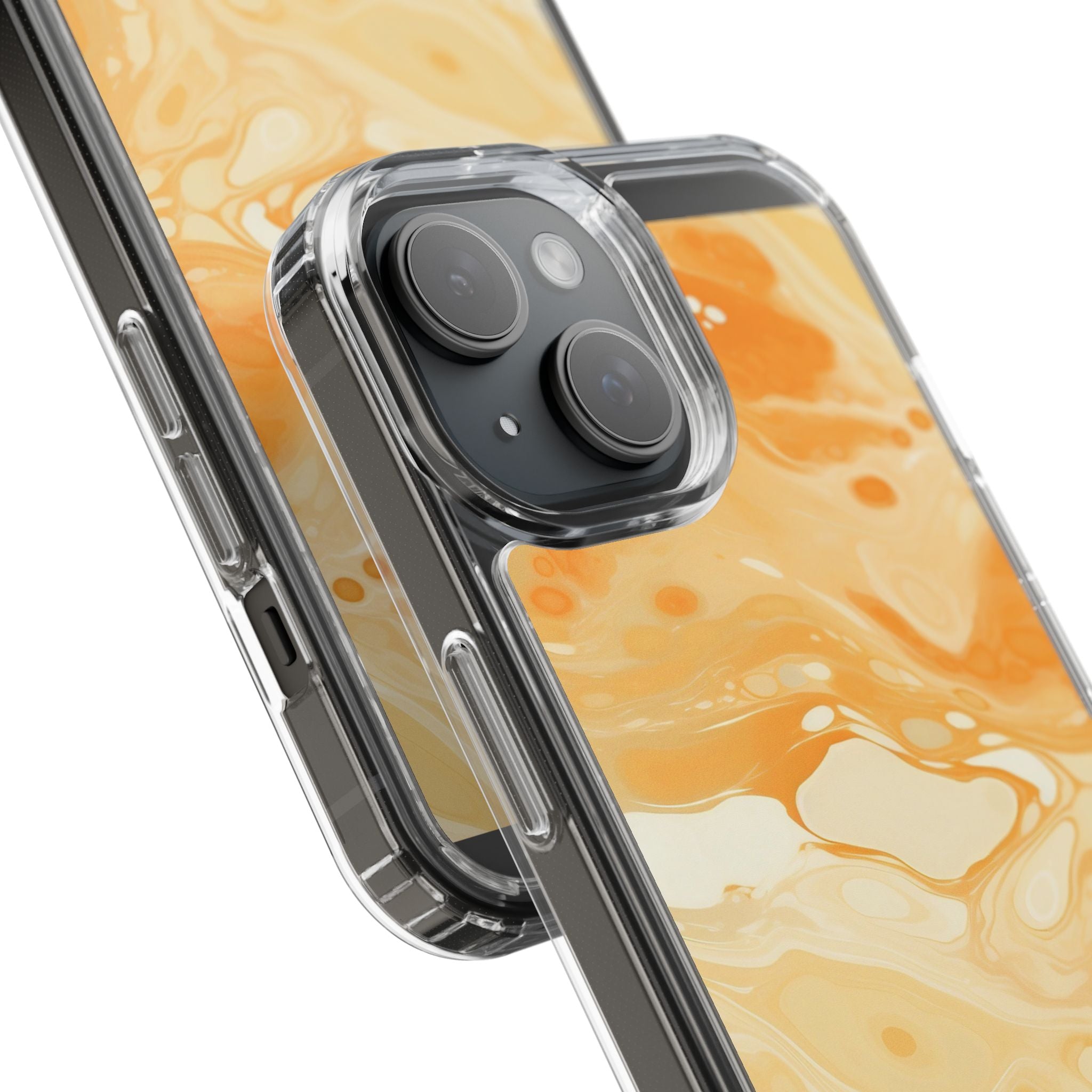 Orange Marble Clear Case, Artsulli - Art is Long, Life is Short, Phone Case, , , , , , ,