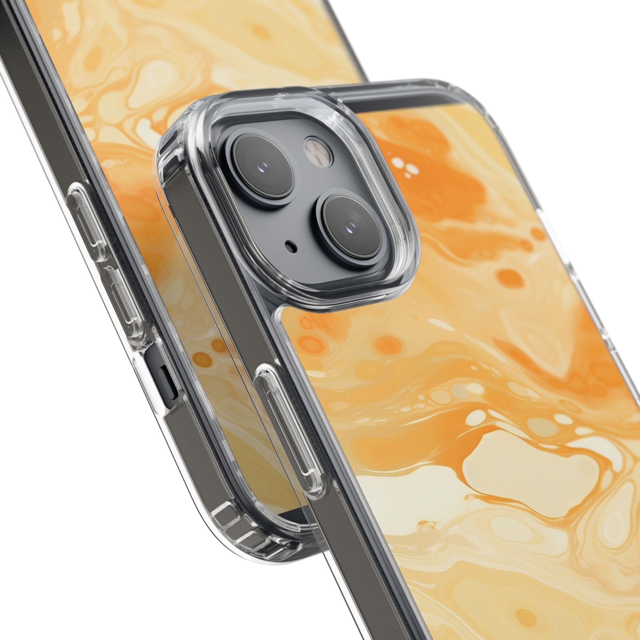 Orange Marble Clear Case, Artsulli - Art is Long, Life is Short, Phone Case, , , , , , ,