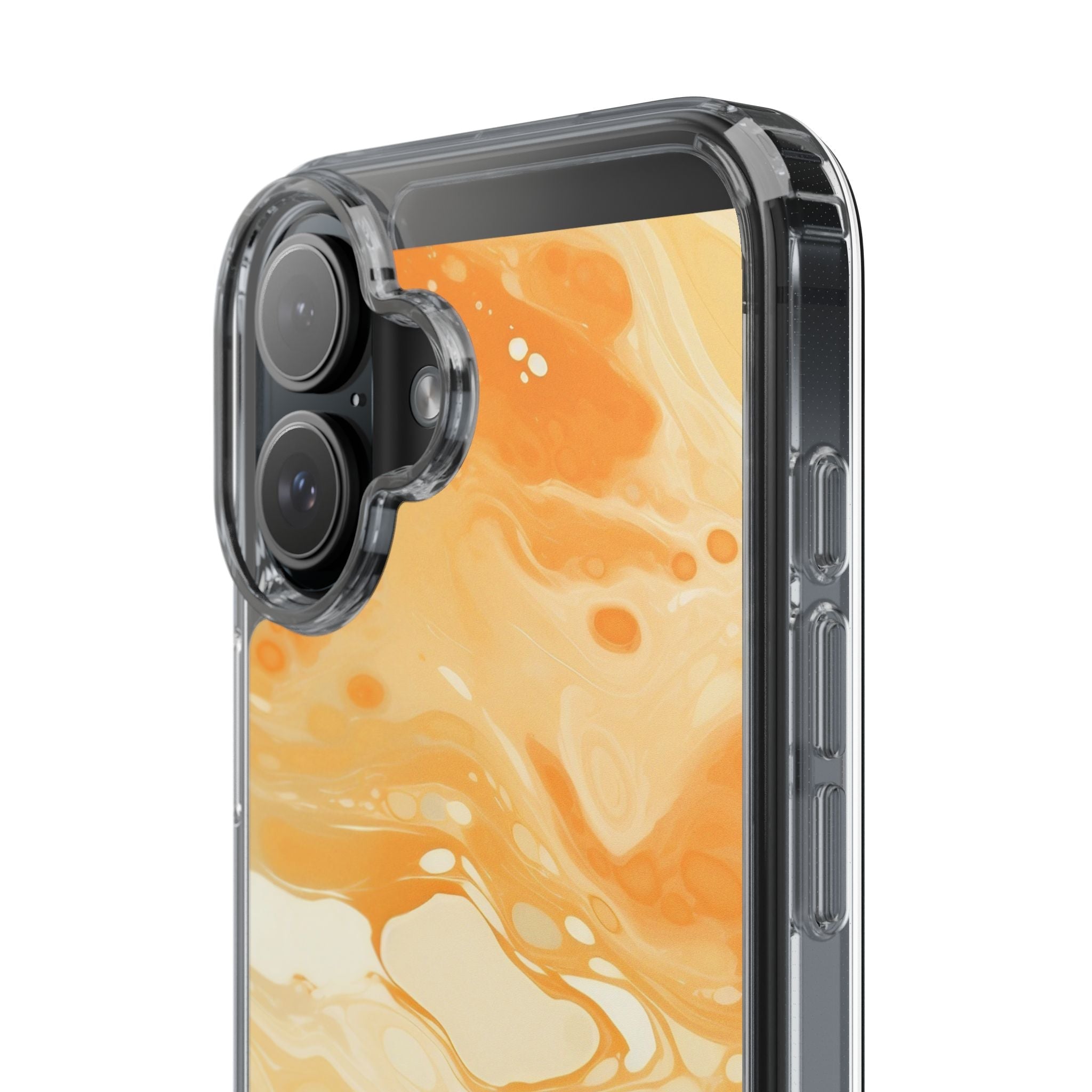 Orange Marble Clear Case, Artsulli - Art is Long, Life is Short, Phone Case, , , , , , ,