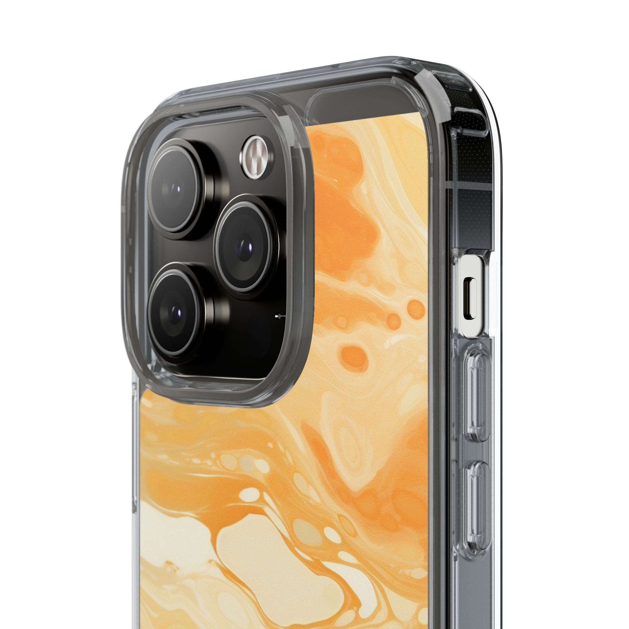 Orange Marble Clear Case, Artsulli - Art is Long, Life is Short, Phone Case, , , , , , ,