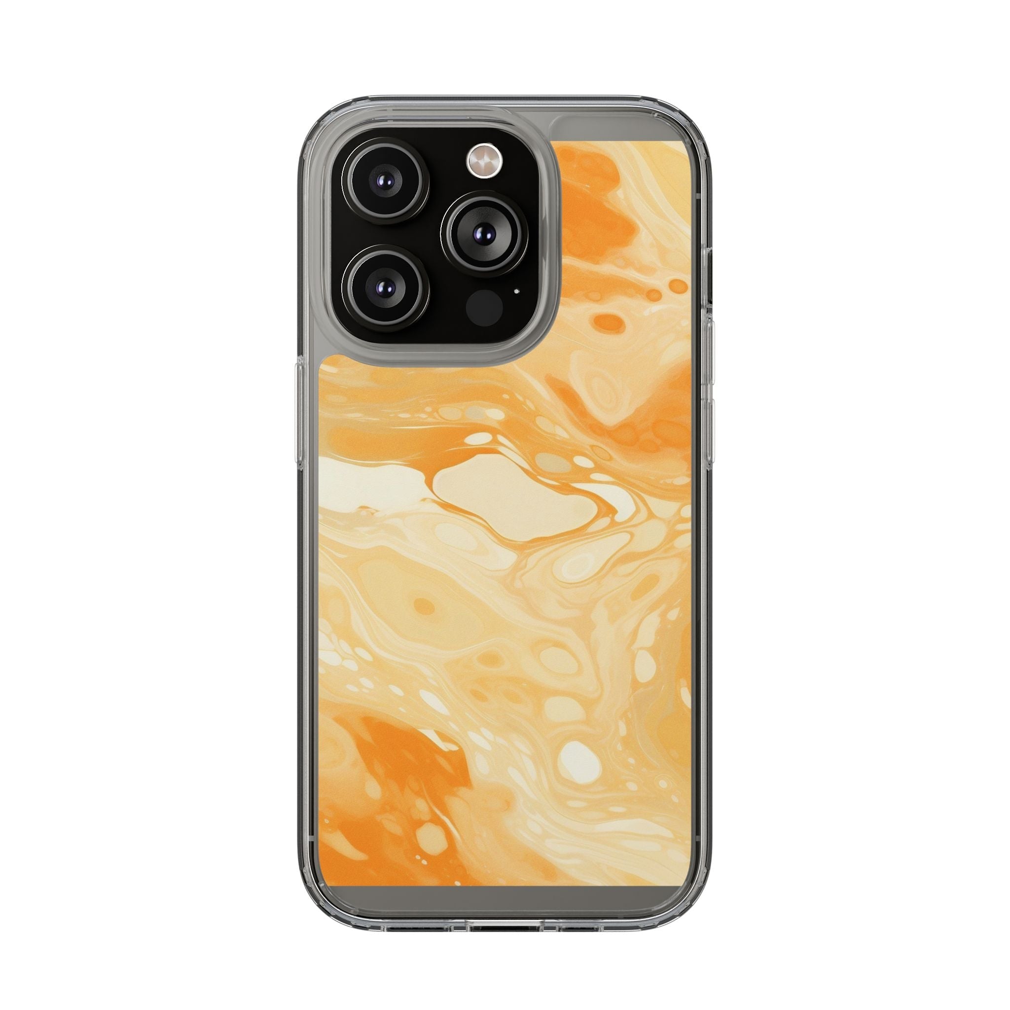 Orange Marble Clear Case, Artsulli - Art is Long, Life is Short, Phone Case, Size, iPhone 14 Pro, Surface, Without gift packaging, , , 24368059928609175187