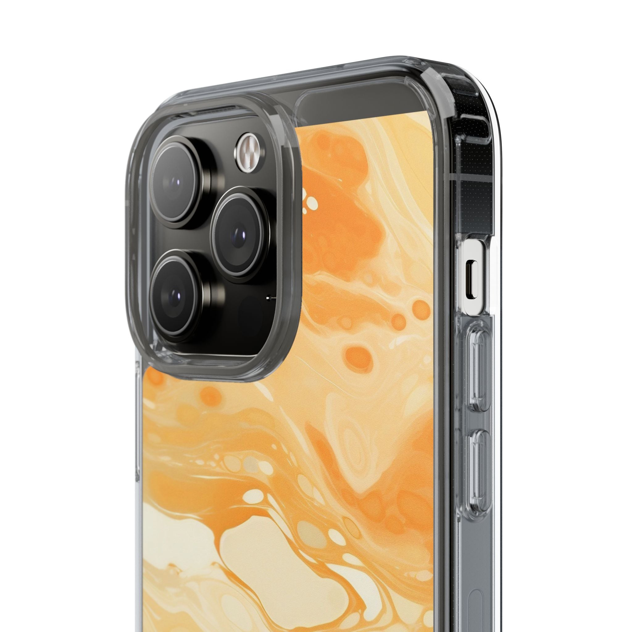 Orange Marble Clear Case, Artsulli - Art is Long, Life is Short, Phone Case, , , , , , ,