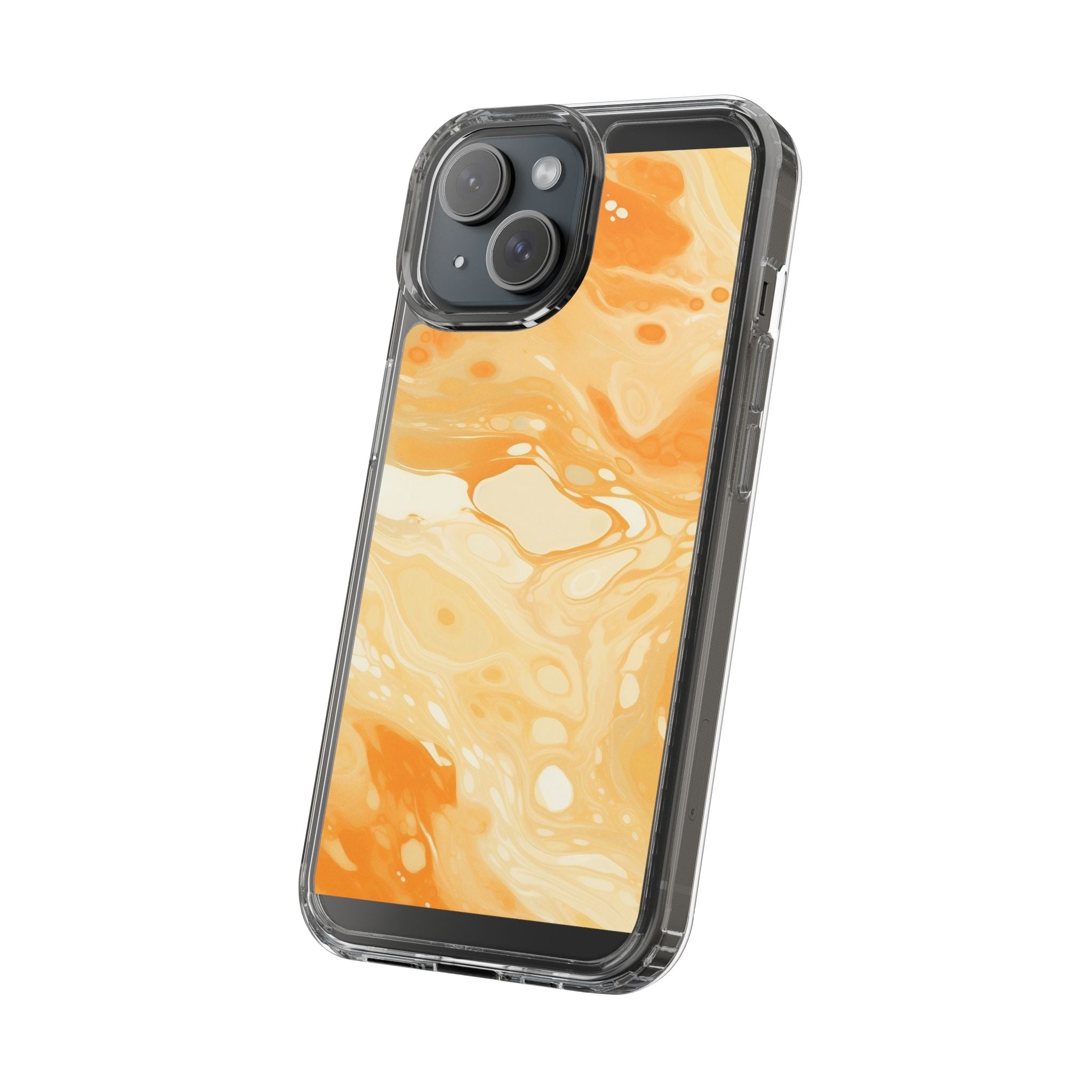 Orange Marble Clear Case, Artsulli - Art is Long, Life is Short, Phone Case, , , , , , ,