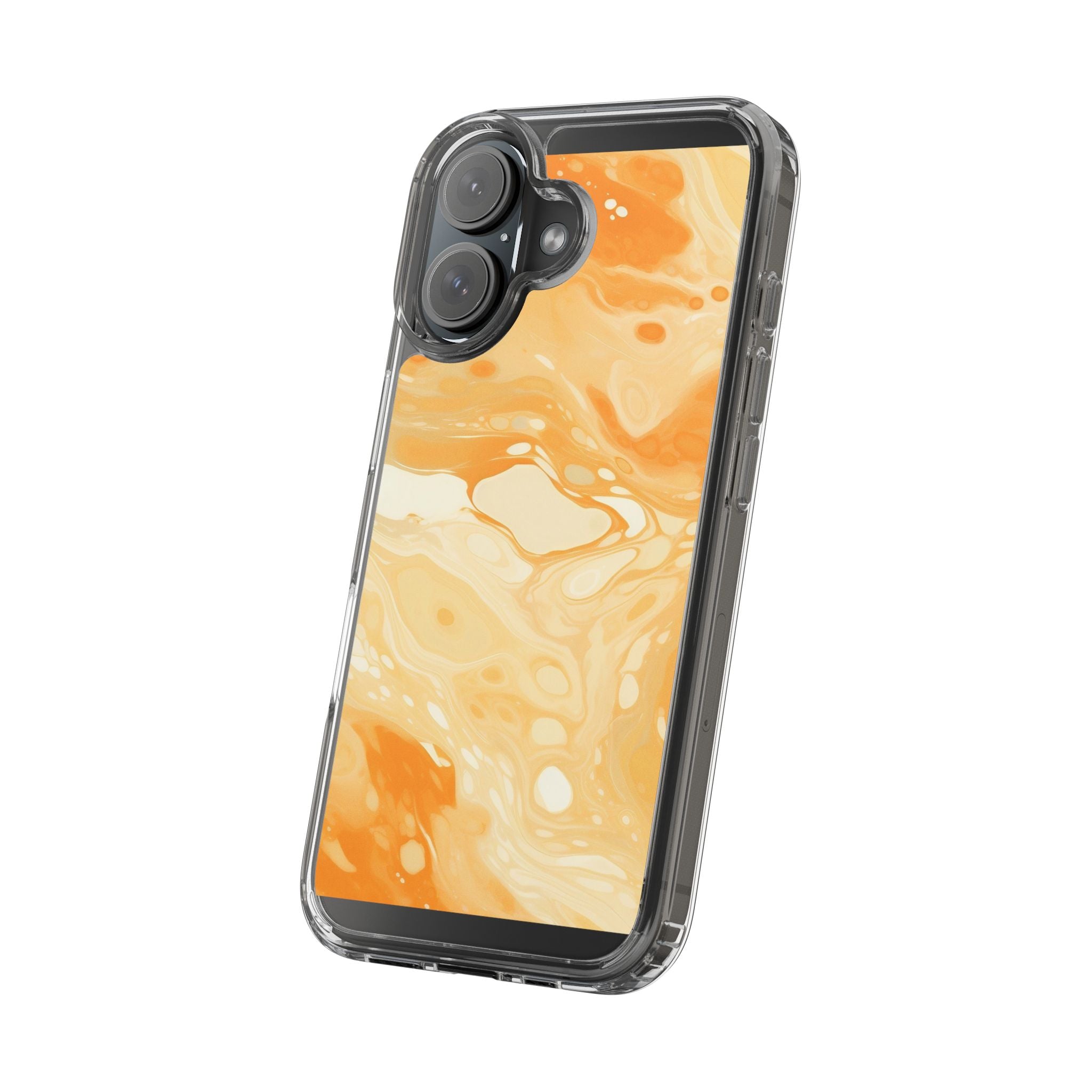 Orange Marble Clear Case, Artsulli - Art is Long, Life is Short, Phone Case, , , , , , ,