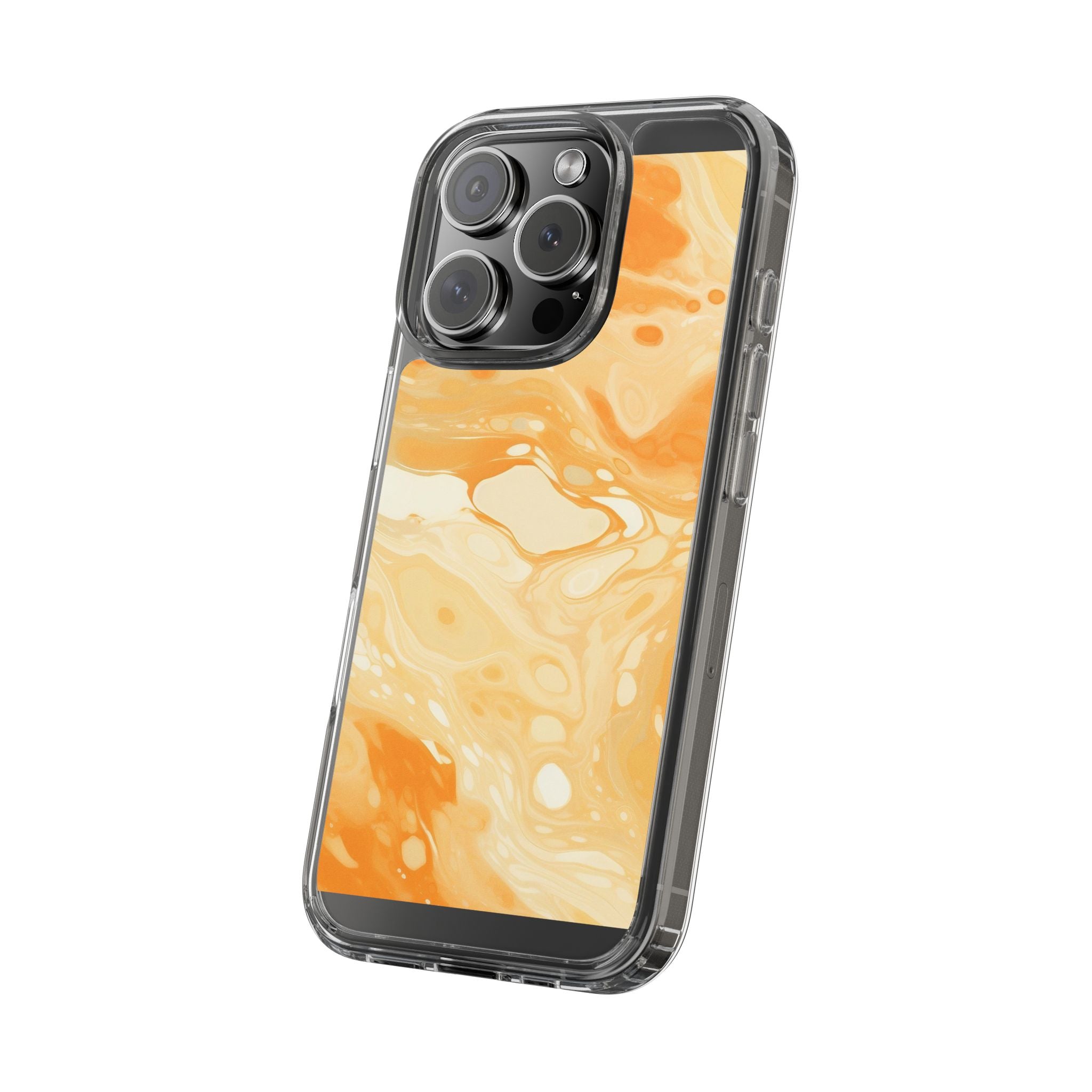 Orange Marble Clear Case, Artsulli - Art is Long, Life is Short, Phone Case, , , , , , ,