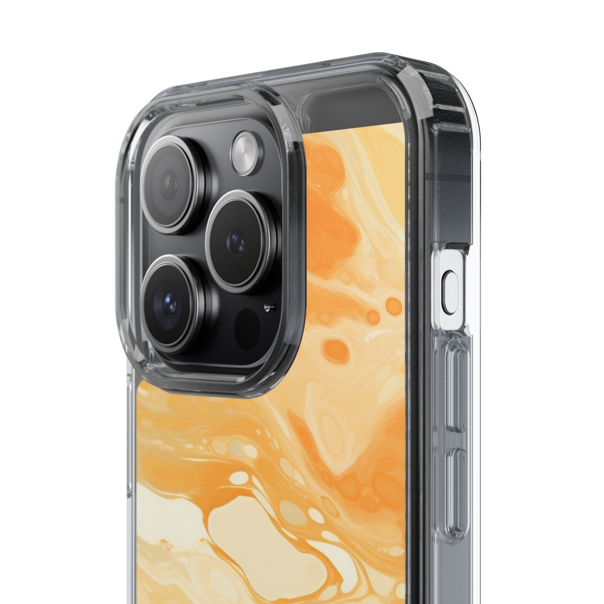 Orange Marble Clear Case, Artsulli - Art is Long, Life is Short, Phone Case, , , , , , ,