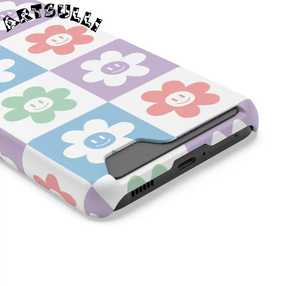 Pastel Smiley Flower Impact-Resistant Phone Case, Artsulli - Art is Long, Life is Short, Phone Case, , , , , , ,