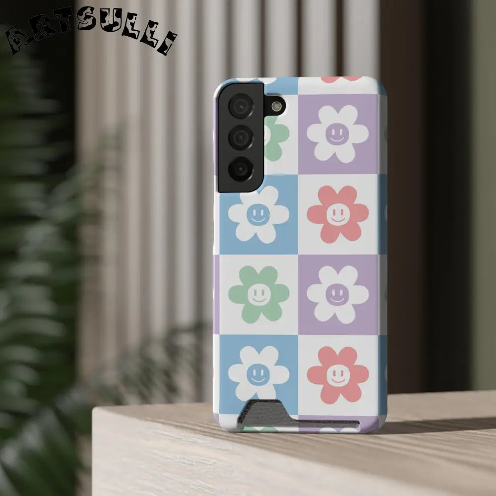 Pastel Smiley Flower Impact-Resistant Phone Case, Artsulli - Art is Long, Life is Short, Phone Case, , , , , , ,