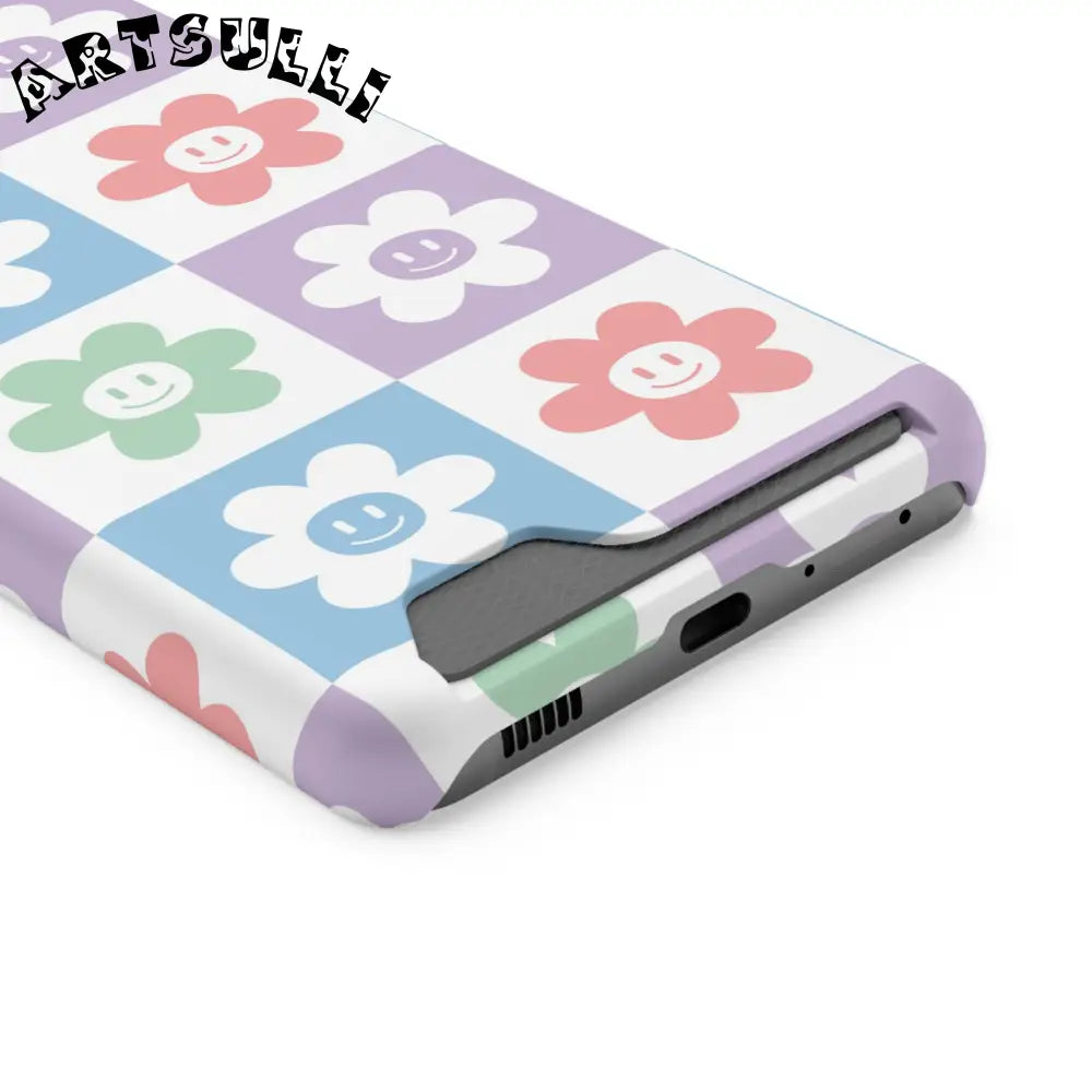Pastel Smiley Flower Impact-Resistant Phone Case, Artsulli - Art is Long, Life is Short, Phone Case, , , , , , ,