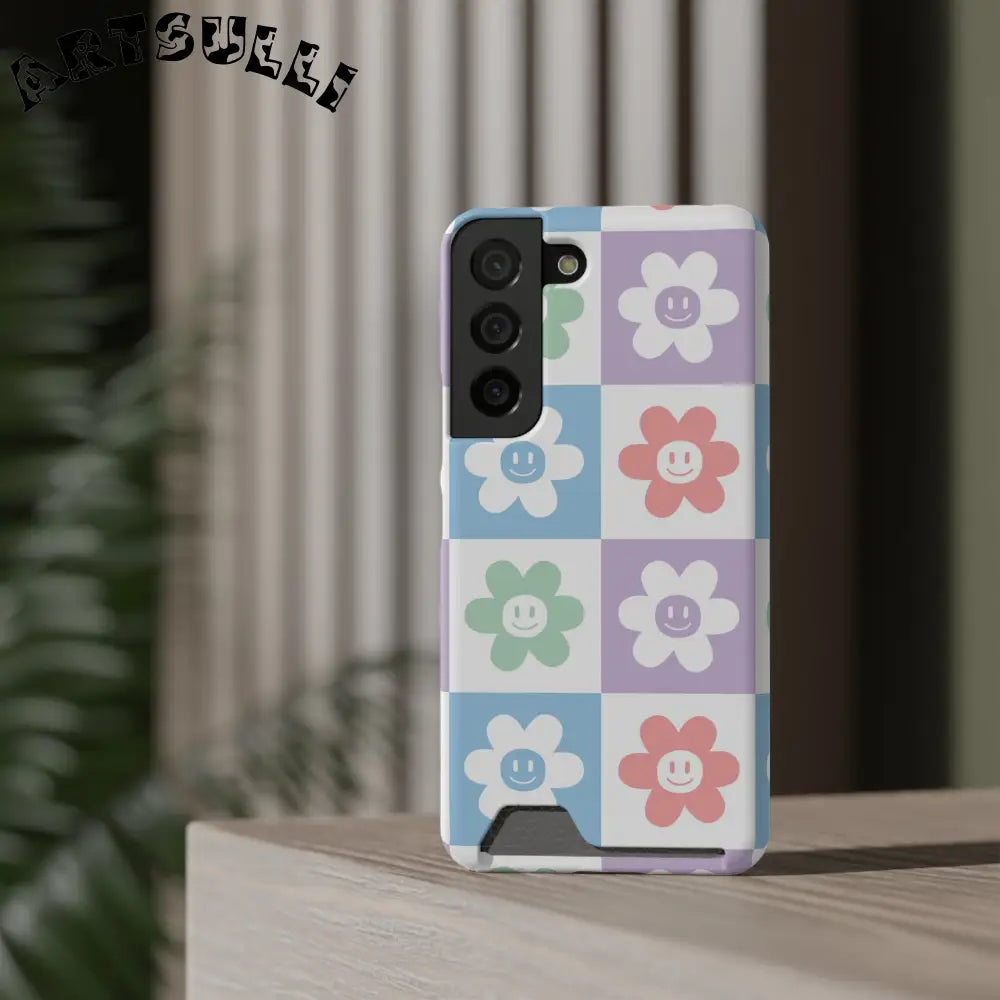 Pastel Smiley Flower Impact-Resistant Phone Case, Artsulli - Art is Long, Life is Short, Phone Case, , , , , , ,