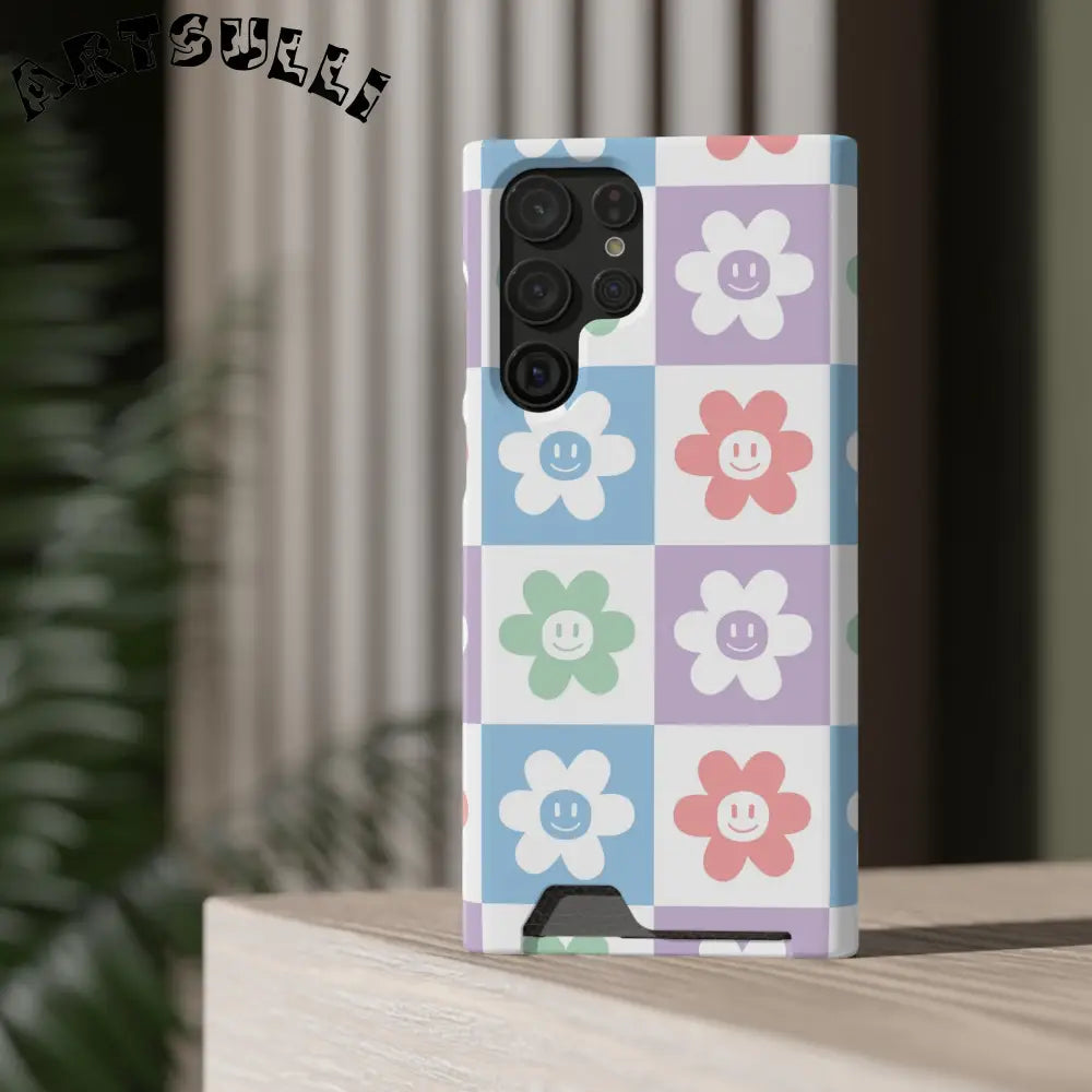 Pastel Smiley Flower Impact-Resistant Phone Case, Artsulli - Art is Long, Life is Short, Phone Case, , , , , , ,