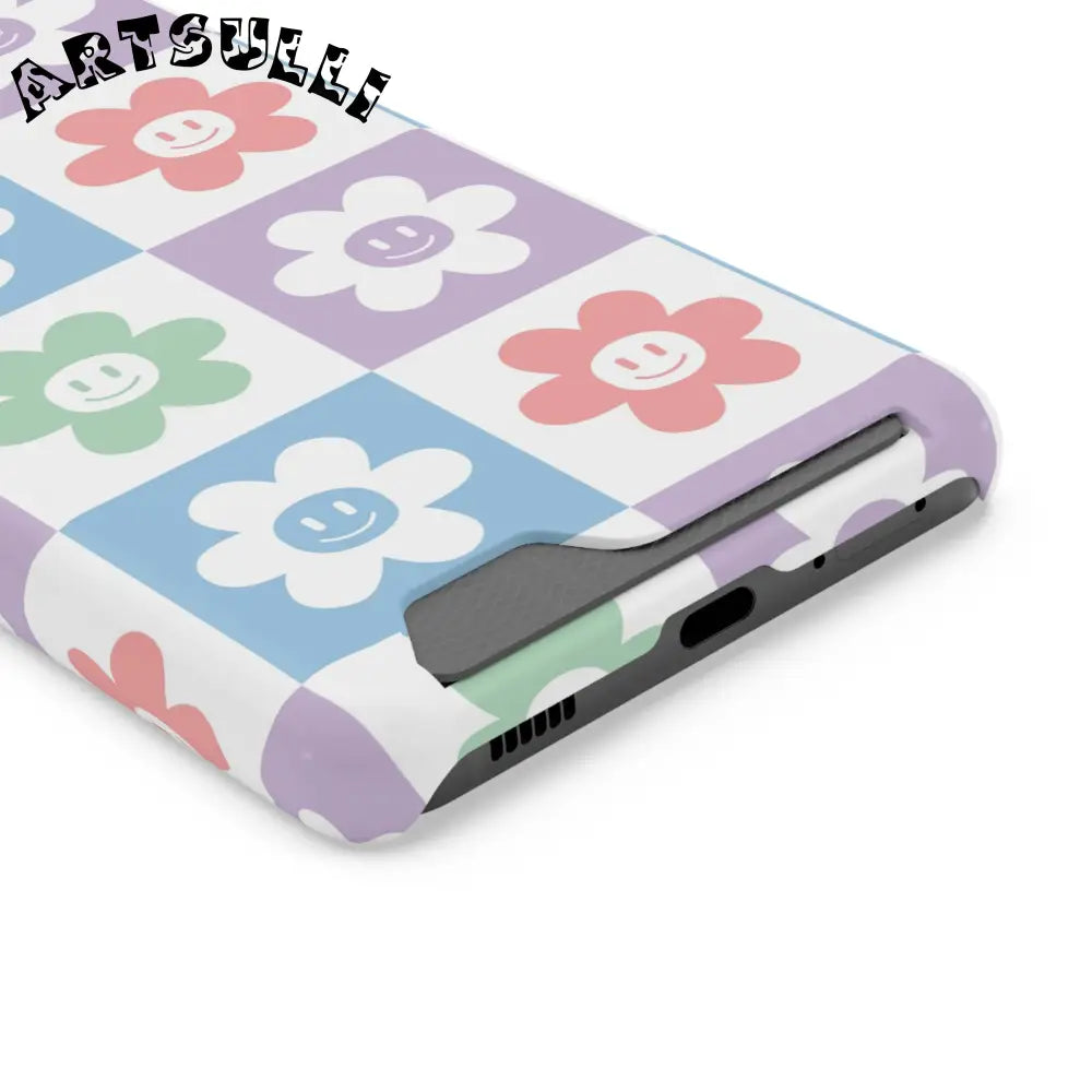 Pastel Smiley Flower Impact-Resistant Phone Case, Artsulli - Art is Long, Life is Short, Phone Case, , , , , , ,