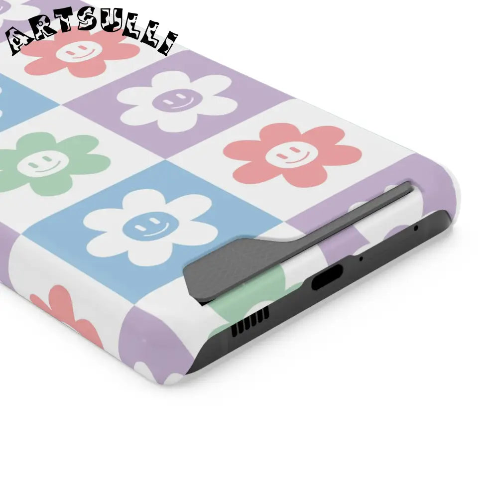 Pastel Smiley Flower Impact-Resistant Phone Case, Artsulli - Art is Long, Life is Short, Phone Case, , , , , , ,