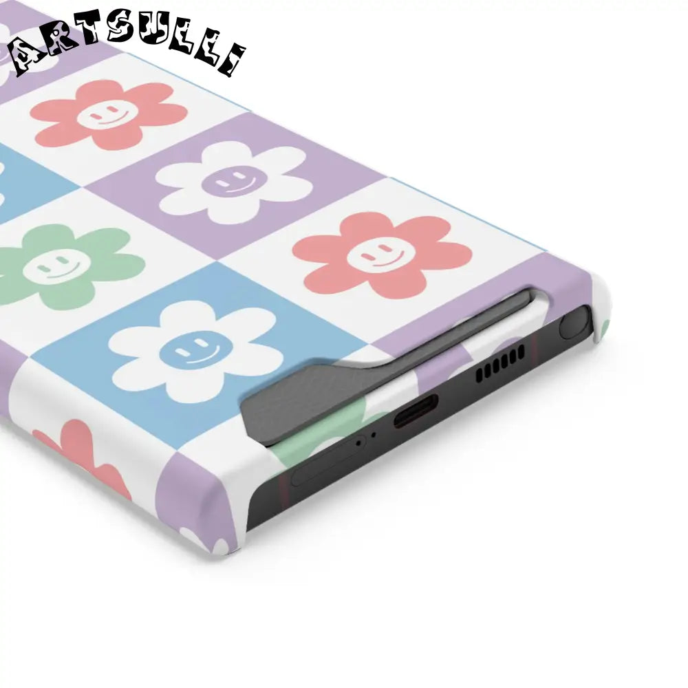 Pastel Smiley Flower Impact-Resistant Phone Case, Artsulli - Art is Long, Life is Short, Phone Case, , , , , , ,