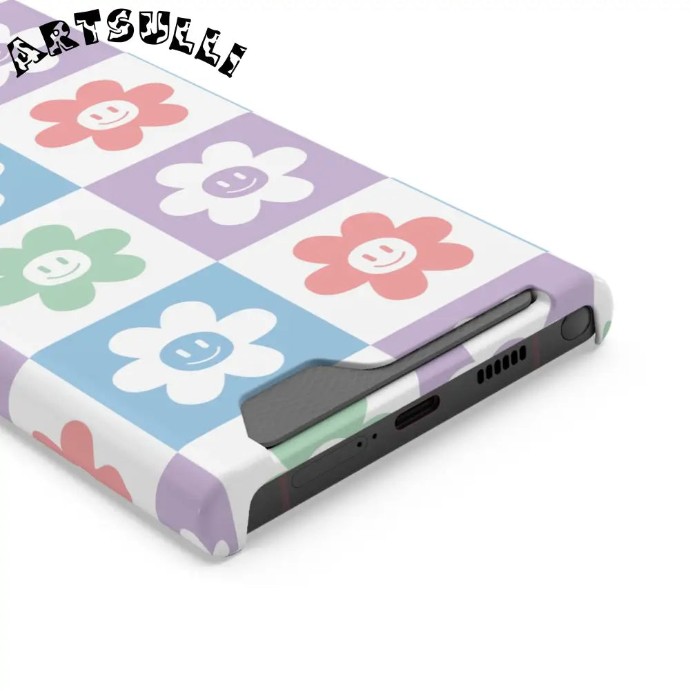 Pastel Smiley Flower Impact-Resistant Phone Case, Artsulli - Art is Long, Life is Short, Phone Case, , , , , , ,