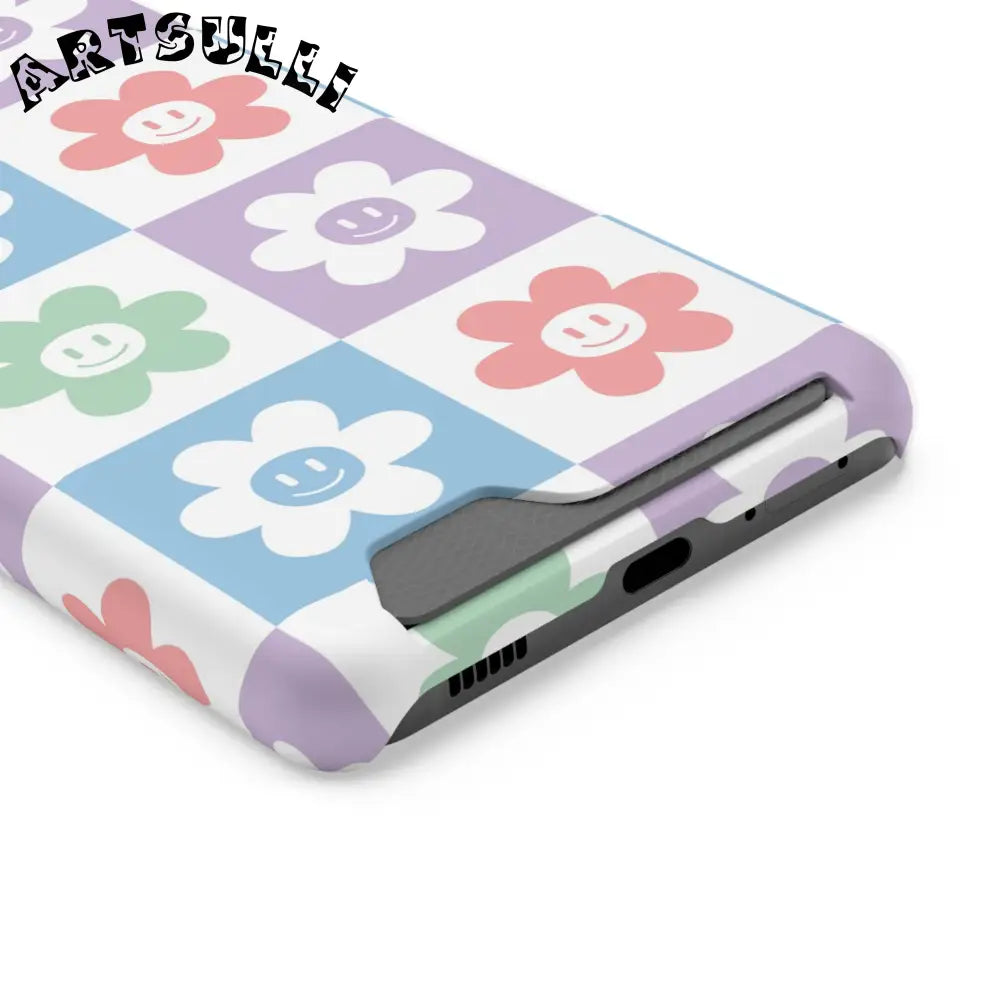 Pastel Smiley Flower Impact-Resistant Phone Case, Artsulli - Art is Long, Life is Short, Phone Case, , , , , , ,