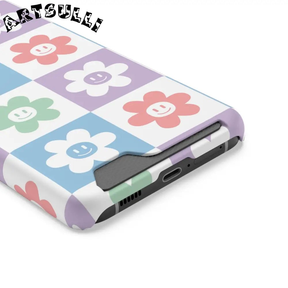 Pastel Smiley Flower Impact-Resistant Phone Case, Artsulli - Art is Long, Life is Short, Phone Case, , , , , , ,