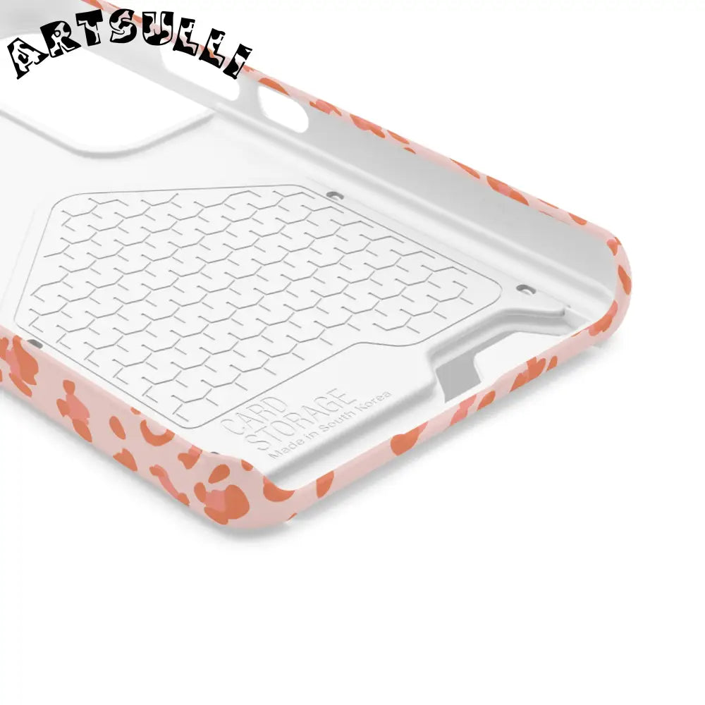 Peach and Orange Leopard Phone Case, Artsulli - Art is Long, Life is Short, Phone Case, , , , , , ,