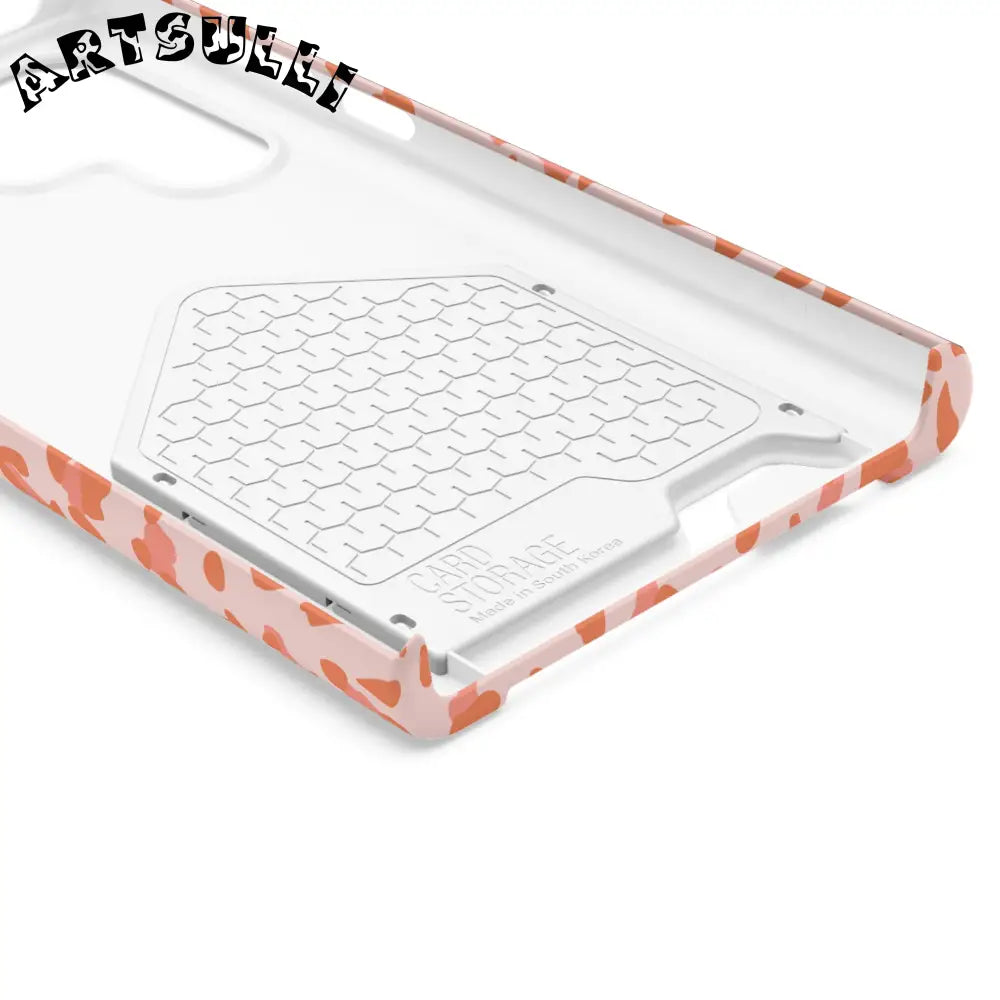 Peach and Orange Leopard Phone Case, Artsulli - Art is Long, Life is Short, Phone Case, , , , , , ,