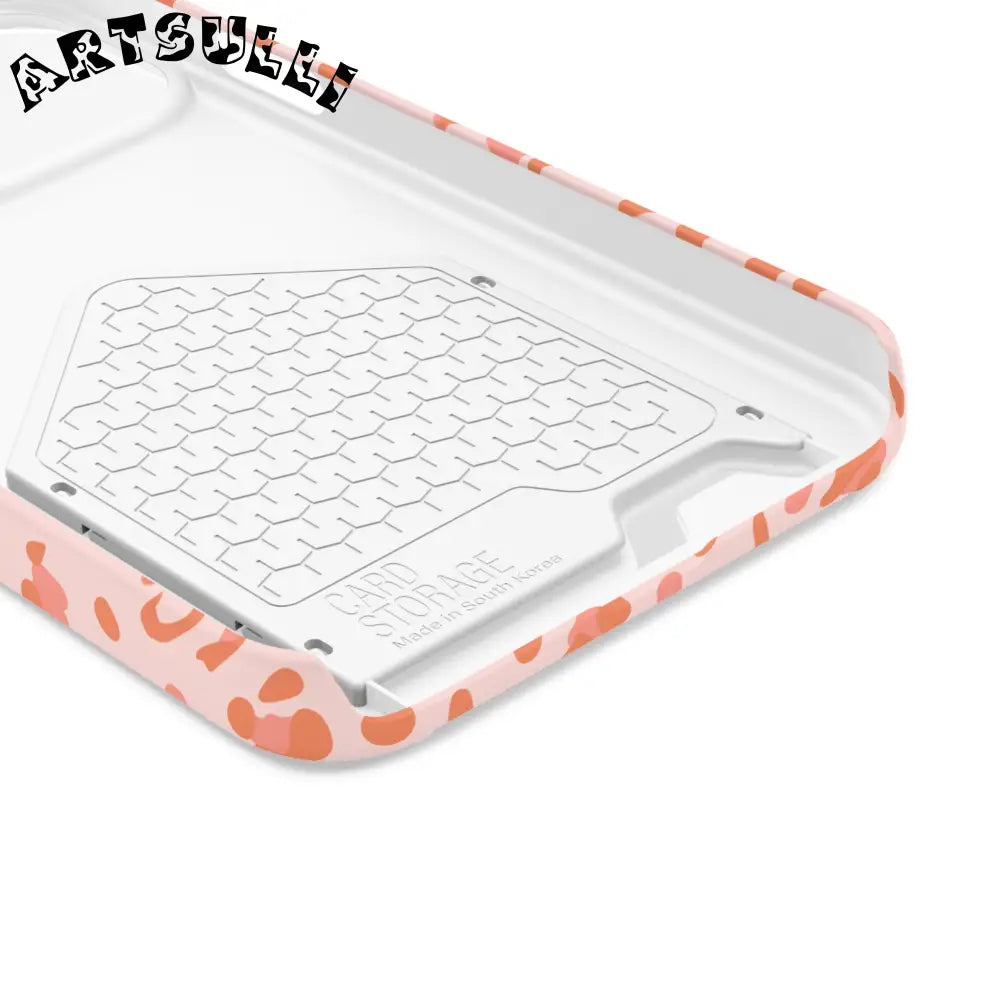 Peach and Orange Leopard Phone Case, Artsulli - Art is Long, Life is Short, Phone Case, , , , , , ,
