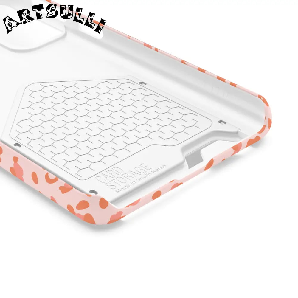 Peach and Orange Leopard Phone Case, Artsulli - Art is Long, Life is Short, Phone Case, , , , , , ,