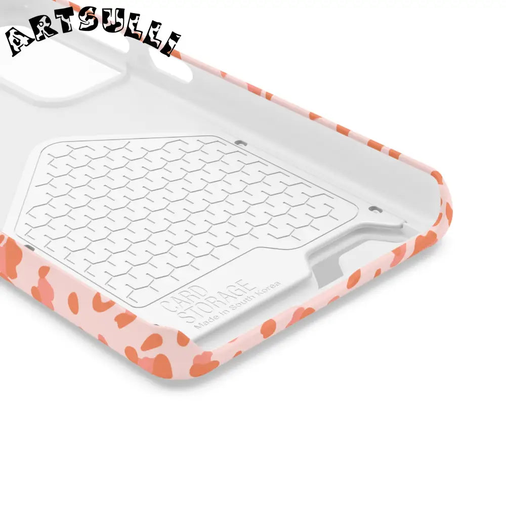 Peach and Orange Leopard Phone Case, Artsulli - Art is Long, Life is Short, Phone Case, , , , , , ,