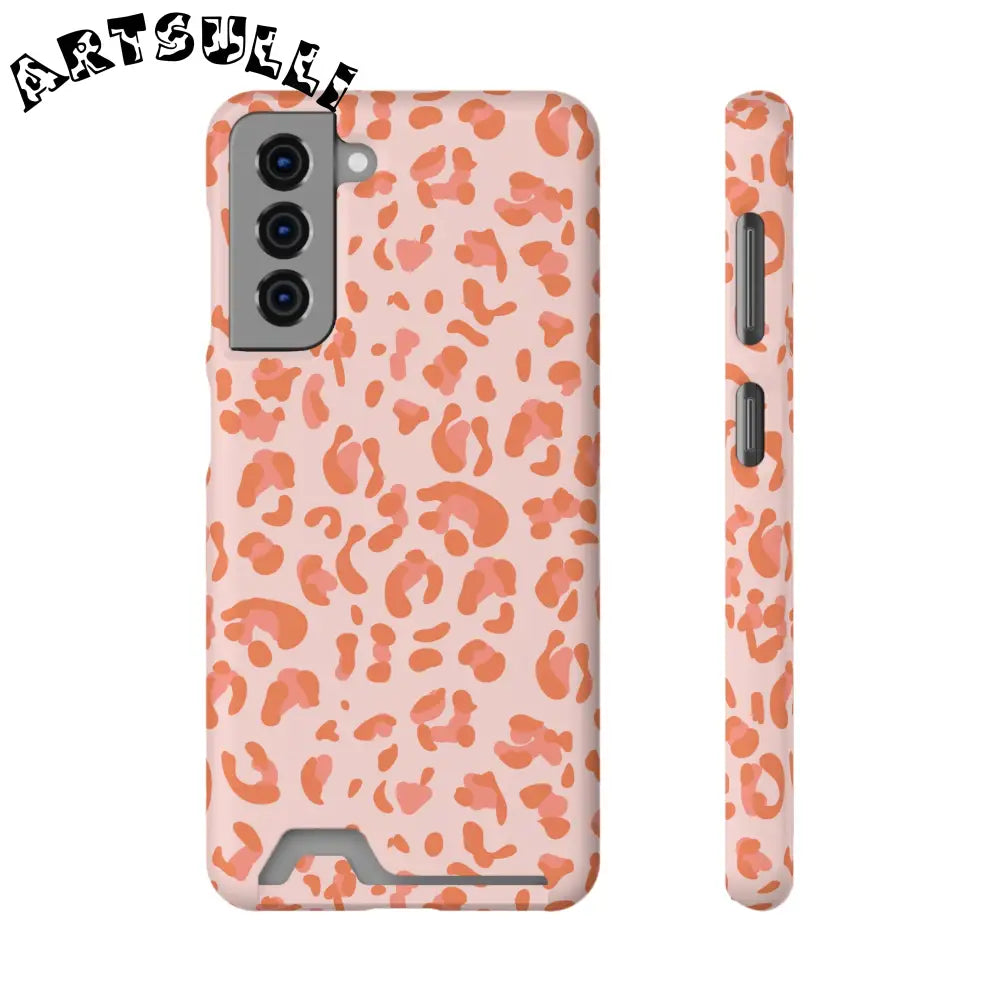 Peach and Orange Leopard Phone Case, Artsulli - Art is Long, Life is Short, Phone Case, Size, Samsung Galaxy S21, Surface, Matte, Shape, With gift packaging, 47959283780552955473
