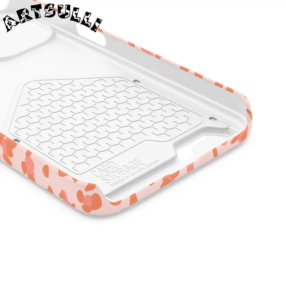 Peach and Orange Leopard Phone Case, Artsulli - Art is Long, Life is Short, Phone Case, , , , , , ,