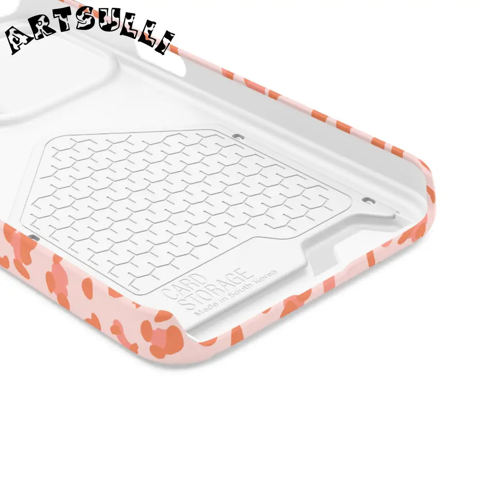 Peach and Orange Leopard Phone Case, Artsulli - Art is Long, Life is Short, Phone Case, , , , , , ,