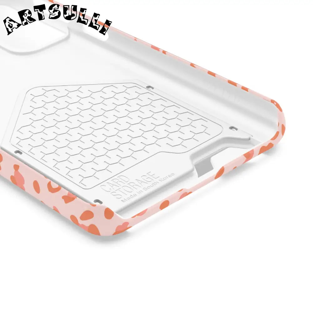 Peach and Orange Leopard Phone Case, Artsulli - Art is Long, Life is Short, Phone Case, , , , , , ,