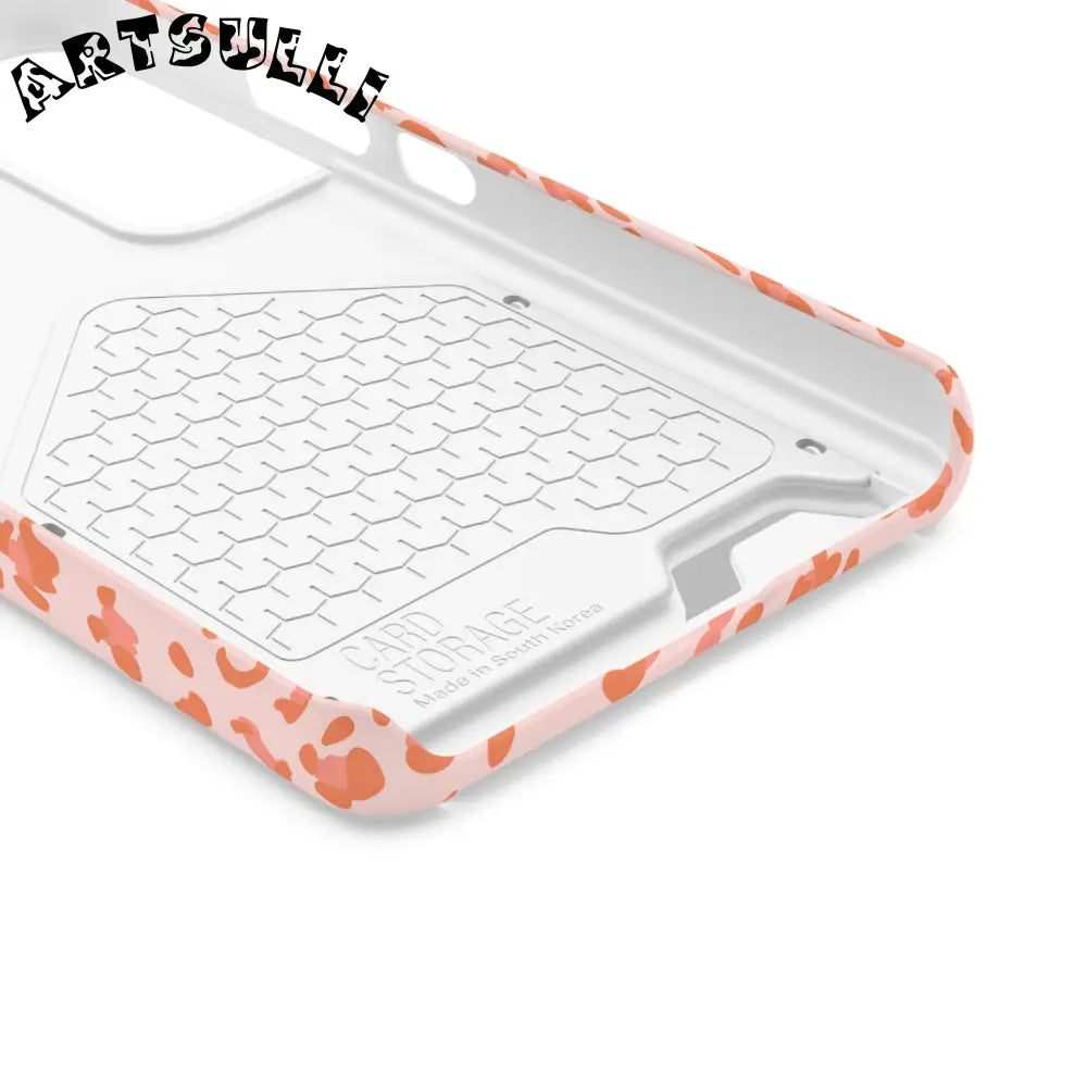Peach and Orange Leopard Phone Case, Artsulli - Art is Long, Life is Short, Phone Case, , , , , , ,