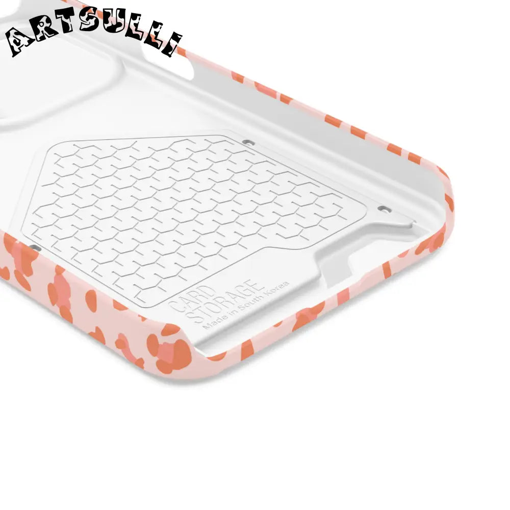 Peach and Orange Leopard Phone Case, Artsulli - Art is Long, Life is Short, Phone Case, , , , , , ,