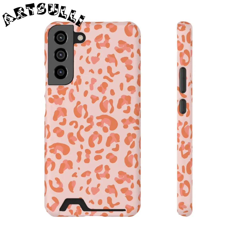 Peach and Orange Leopard Phone Case, Artsulli - Art is Long, Life is Short, Phone Case, Size, Samsung Galaxy S22 Plus, Surface, Matte, Shape, With gift packaging, 20887639762852641465