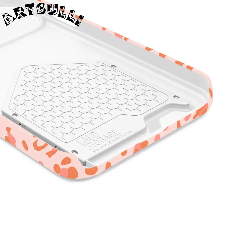 Peach and Orange Leopard Phone Case, Artsulli - Art is Long, Life is Short, Phone Case, , , , , , ,