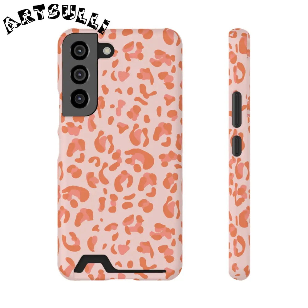 Peach and Orange Leopard Phone Case, Artsulli - Art is Long, Life is Short, Phone Case, Size, Samsung Galaxy S22, Surface, Matte, Shape, With gift packaging, 14025204299542387446