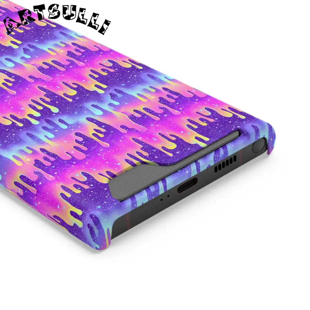 JAKKOUTTHEBXX Purple Drip Samsung Galaxy S23 Ultra Cardholder Case 2025