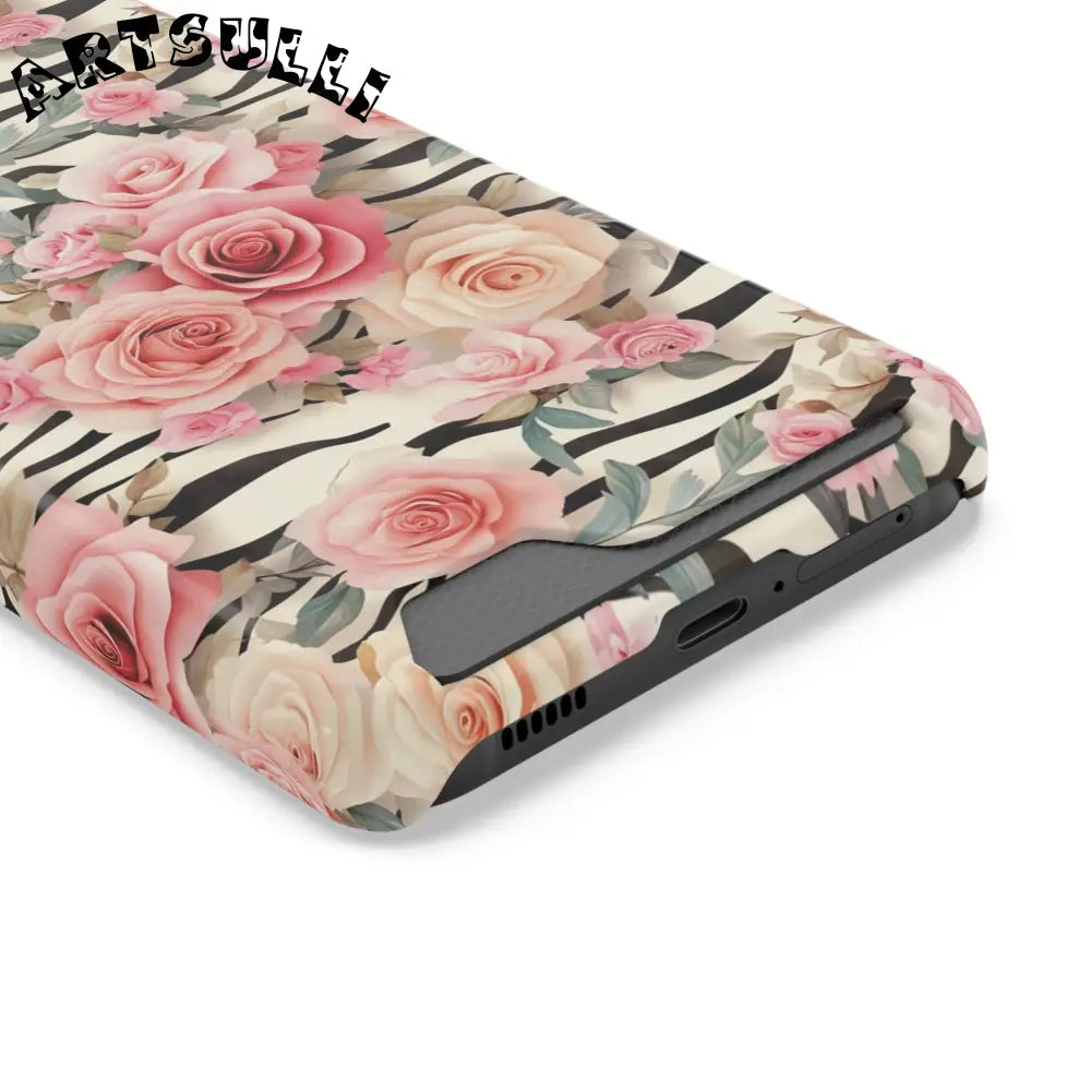 JAKKOUTTHEBXX Pink Floral Zebra Stripe Phone Case 2025