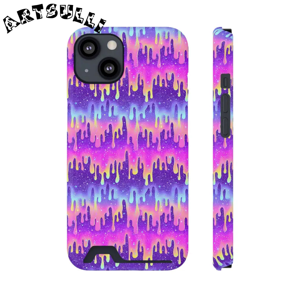 JAKKOUTTHEBXX Purple Drip Samsung Galaxy S23 Ultra Cardholder Case 2025