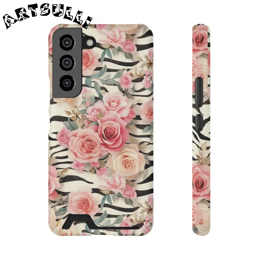 JAKKOUTTHEBXX Pink Floral Zebra Stripe Phone Case 2025