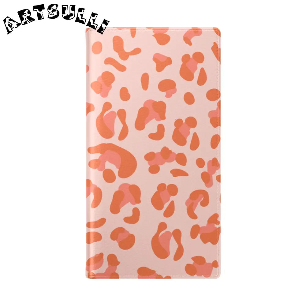 Pink and Orange Leopard Print Flip Case, Artsulli - Art is Long, Life is Short, Phone Case, , , , , , ,