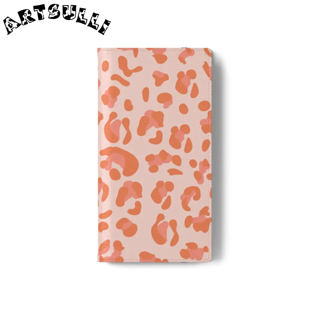 Pink and Orange Leopard Print Flip Case, Artsulli - Art is Long, Life is Short, Phone Case, , , , , , ,